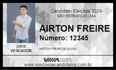 Candidato AIRTON FREIRE 2024 - SÃO BERNARDO - Eleições