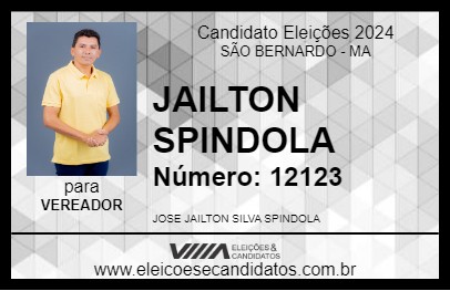 Candidato JAILTON SPINDOLA 2024 - SÃO BERNARDO - Eleições