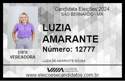 Candidato LUZIA AMARANTE 2024 - SÃO BERNARDO - Eleições