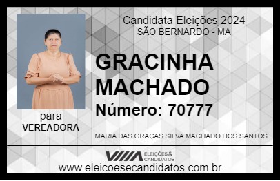 Candidato GRACINHA MACHADO 2024 - SÃO BERNARDO - Eleições