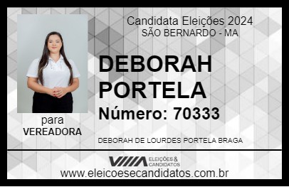 Candidato DEBORAH PORTELA 2024 - SÃO BERNARDO - Eleições