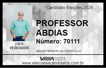 Candidato PROFESSOR ABDIAS 2024 - SÃO BERNARDO - Eleições