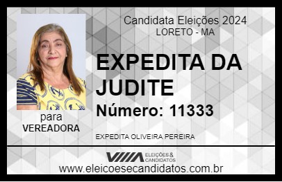 Candidato EXPEDITA DA JUDITE 2024 - LORETO - Eleições