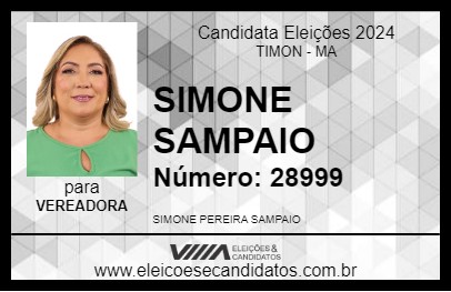 Candidato SIMONE SAMPAIO 2024 - TIMON - Eleições