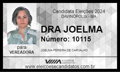 Candidato DRA JOELMA 2024 - DAVINÓPOLIS - Eleições