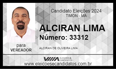 Candidato ALCIRAN LIMA 2024 - TIMON - Eleições