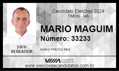 Candidato MARIO MAGUIM 2024 - TIMON - Eleições