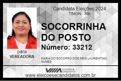 Candidato SOCORRINHA DO POSTO 2024 - TIMON - Eleições