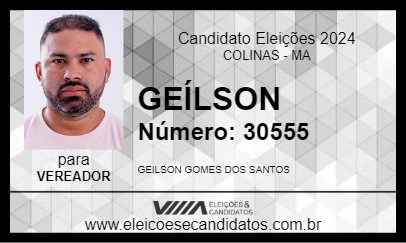 Candidato GEÍLSON 2024 - COLINAS - Eleições