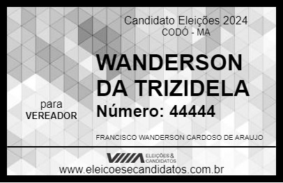 Candidato WANDERSON DA TRIZIDELA 2024 - CODÓ - Eleições