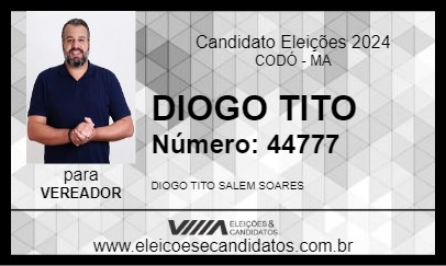 Candidato DIOGO TITO 2024 - CODÓ - Eleições