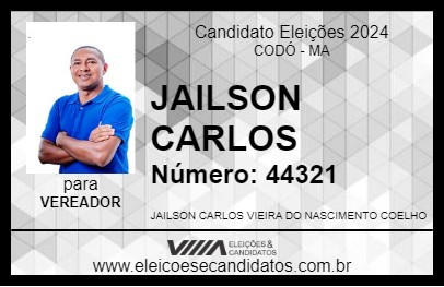 Candidato JAILSON CARLOS 2024 - CODÓ - Eleições