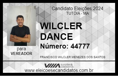 Candidato WILCLER DANCE 2024 - TUTÓIA - Eleições