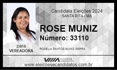 Candidato ROSE MUNIZ 2024 - SANTA RITA - Eleições