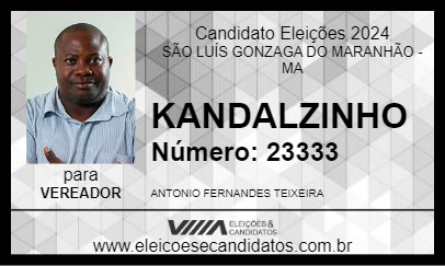 Candidato KANDALZINHO 2024 - SÃO LUÍS GONZAGA DO MARANHÃO - Eleições