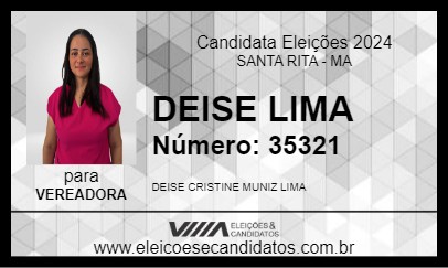 Candidato DEISE LIMA 2024 - SANTA RITA - Eleições