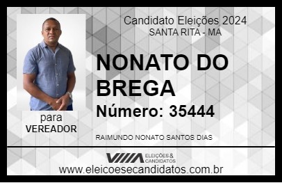 Candidato NONATO DO BREGA 2024 - SANTA RITA - Eleições