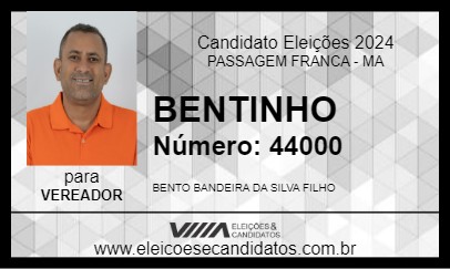 Candidato BENTINHO 2024 - PASSAGEM FRANCA - Eleições