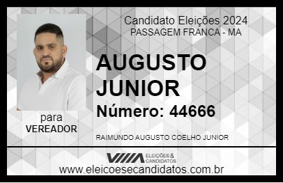 Candidato AUGUSTO JUNIOR 2024 - PASSAGEM FRANCA - Eleições