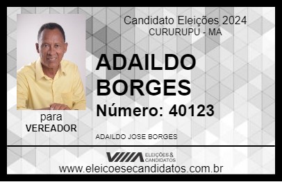 Candidato ADAILDO BORGES 2024 - CURURUPU - Eleições