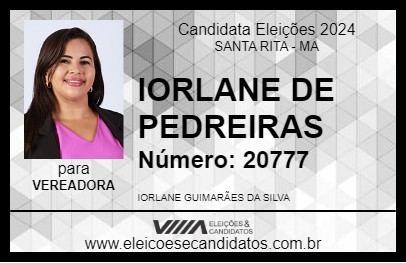 Candidato IORLANI DE PEDREIRAS 2024 - SANTA RITA - Eleições