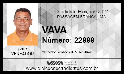 Candidato VAVA 2024 - PASSAGEM FRANCA - Eleições