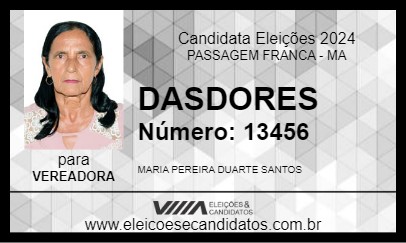 Candidato DASDORES 2024 - PASSAGEM FRANCA - Eleições