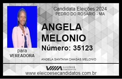 Candidato ANGELA MELONIO 2024 - PEDRO DO ROSÁRIO - Eleições