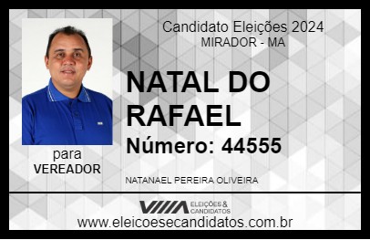 Candidato NATAL DO RAFAEL 2024 - MIRADOR - Eleições