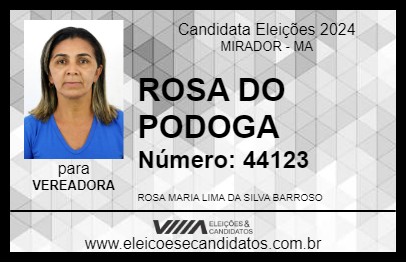 Candidato ROSA DO PODOGA 2024 - MIRADOR - Eleições