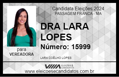 Candidato DRA LARA LOPES 2024 - PASSAGEM FRANCA - Eleições