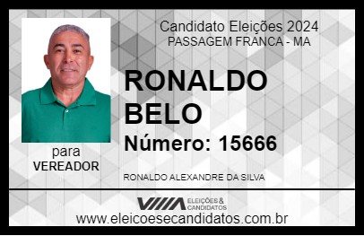 Candidato RONALDO BELO 2024 - PASSAGEM FRANCA - Eleições