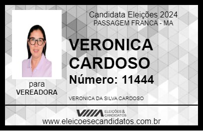 Candidato VERONICA CARDOSO 2024 - PASSAGEM FRANCA - Eleições