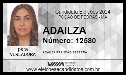 Candidato ADAILZA 2024 - POÇÃO DE PEDRAS - Eleições