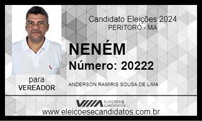 Candidato NENÉM 2024 - PERITORÓ - Eleições