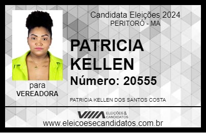 Candidato PATRICIA KELLEN 2024 - PERITORÓ - Eleições