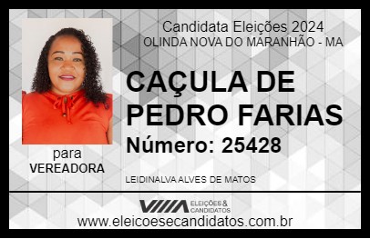 Candidato CAÇULA DE PEDRO FARIAS 2024 - OLINDA NOVA DO MARANHÃO - Eleições