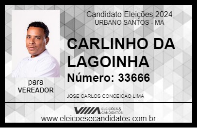 Candidato CARLINHO DA LAGOINHA 2024 - URBANO SANTOS - Eleições