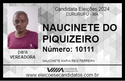 Candidato NAUCINETE DO PIQUIZEIRO 2024 - CURURUPU - Eleições