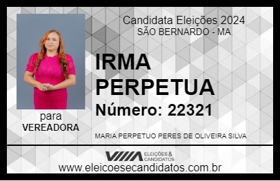 Candidato IRMA PERPETUA 2024 - SÃO BERNARDO - Eleições