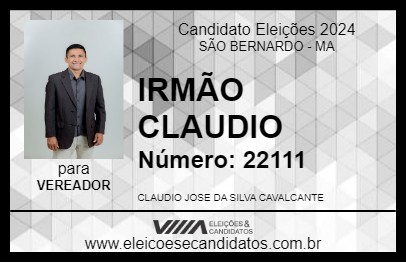 Candidato IRMÃO CLAUDIO 2024 - SÃO BERNARDO - Eleições