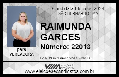 Candidato RAIMUNDA GARCES 2024 - SÃO BERNARDO - Eleições