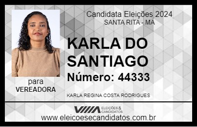 Candidato KARLA DO SANTIAGO 2024 - SANTA RITA - Eleições