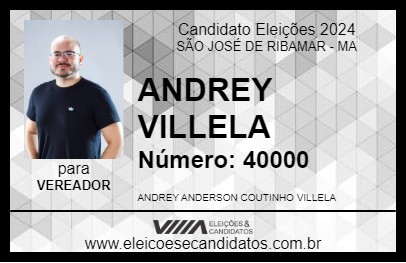 Candidato ANDREY VILLELA 2024 - SÃO JOSÉ DE RIBAMAR - Eleições