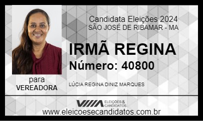 Candidato IRMÃ REGINA 2024 - SÃO JOSÉ DE RIBAMAR - Eleições