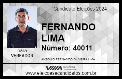 Candidato FERNANDO LIMA 2024 - SÃO JOSÉ DE RIBAMAR - Eleições