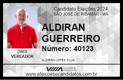 Candidato ALDIRAN GUERREIRO 2024 - SÃO JOSÉ DE RIBAMAR - Eleições