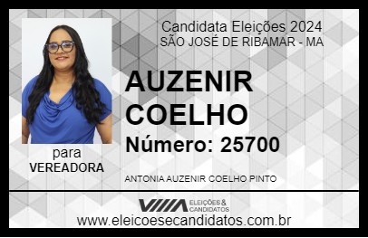 Candidato AUZENIR COELHO 2024 - SÃO JOSÉ DE RIBAMAR - Eleições