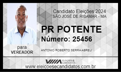 Candidato PR POTENTE 2024 - SÃO JOSÉ DE RIBAMAR - Eleições