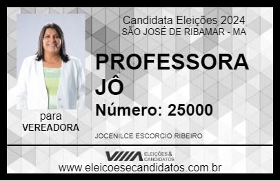 Candidato PROFESSORA JÔ 2024 - SÃO JOSÉ DE RIBAMAR - Eleições